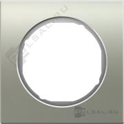 Рамка
R.3,  1 пост,   цвет - нержавеющая сталь,  белый глянцевый,  металл