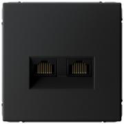 ArtGallery Карбон Розетка Компьютерная 2-ая RJ45 Cat.6a (FTP)