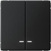 ArtGallery Карбон Выключатель 2-кл с подсветкой