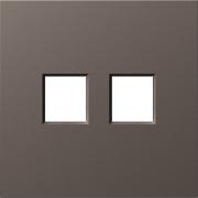 Накладка для механизмов TV и RJ45
S08,  телевизионная (TV),  спутниковая (SAT),  двойная,   цвет - мокко