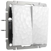 Переключатель
Hammer,  двухклавишный,  без подсветки,   цвет - белый