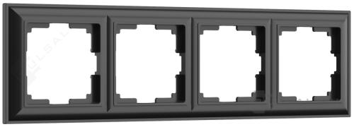 Рамкa
Fiore,  4 поста,   цвет - черный,  пластмасса