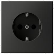 ArtGallery Базальт Розетка с/з со шторками  безвинтовые клеммы