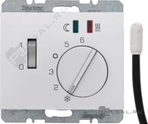 Терморегулятор 10А, НО-контакт, 230В
K.5,  поворотный,  датчик t° пола (внешний),  без таймера,   цвет - нержавеющая сталь