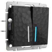 Переключатель
Hammer,  двухклавишный,  с подсветкой,   цвет - черный