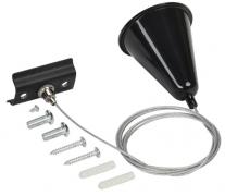 IEK Lighting Черный Комплект подвеса для шинопровода с тросом 1,5м