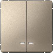 ArtGallery Шампань Выключатель 2-кл с подсветкой