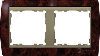 РамкаSimon 82, 2 поста, цвет - корень ореха, шампань, дерево