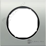 Рамка
R.3,  1 пост,   цвет - алюминий,  черный глянцевый,  металл