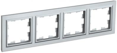 IEK Brite Base Алюминий Рамка 4-ая