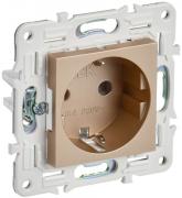 IEK Skandy Песчаный Розетка с/з, винтовой зажим