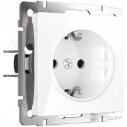 Розетка
Alumax,  Split,  Slab,  Senso,  Baguette,  Acrylic,  Platinum,  Elite,  Snabb,  Stream,  Flock,  Stark,  Fiore,  Favorit,  Diamant,  Aluminium,  Antik,  Metallic,  без шторок,  с заземлением,  одинарная,  винтовые клеммы,   цвет - белый