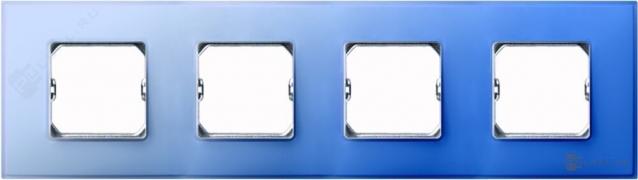 РамкаSimon 27 neos, 4 поста, цвет - бирюзовый, пластмасса