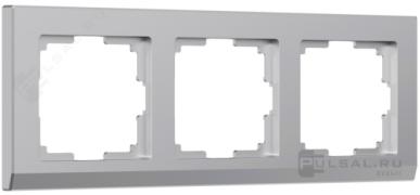 Рамкa
Stark,  3 поста,   цвет - серебряный,  пластмасса