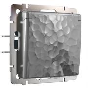 Розетка
Hammer,  со шторками,  с крышкой,  с заземлением,  одинарная,  винтовые клеммы,   цвет - серебряный