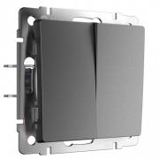 Переключатель
Alumax,  Split,  Slab,  Senso,  Baguette,  Acrylic,  Platinum,  Elite,  Snabb,  Stream,  Flock,  Stark,  Fiore,  Favorit,  Diamant,  Aluminium,  Antik,  Metallic,  двухклавишный,  без подсветки,   цвет - графит матовый