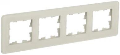 IEK Brite DECOR Песчаный матовый стекло Рамка 4-ая скругл.угол