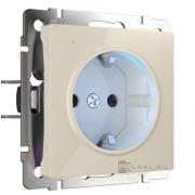 Розетка с подсветкой 
Alumax,  Split,  Slab,  Senso,  Baguette,  Acrylic,  Platinum,  Elite,  Snabb,  Stream,  Flock,  Stark,  Fiore,  Favorit,  Diamant,  Aluminium,  Antik,  Metallic,  без шторок,  с заземлением,  одинарная,  винтовые клеммы,   цвет - с