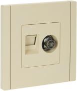 IEK Fortepiano Ванильный Розетка TV+RJ45 кат.5E