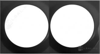 Рамка квадратSimon 88, 2 поста, цвет - графит, пластмасса