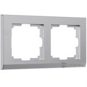 Рамкa
Stark,  2 поста,   цвет - серебряный,  пластмасса