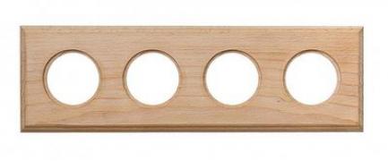 Bironi Шедель Дерево Бук Натурель Форма квадрата Рамка 4-ая на бревно диаметр 240 мм (скрытый монтаж)