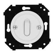 Bironi Шедель Бриз Белый матовый Выключатель 1-клавишный кнопочный с Н.О. контактом (скрытый монтаж)