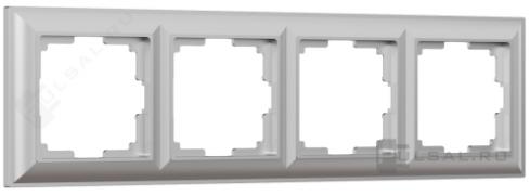 Рамкa
Fiore,  4 поста,   цвет - серебряный,  пластмасса