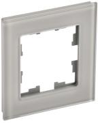 IEK Brite DECOR Дымчатый глянец стекло Рамка 1-ая