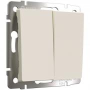 Кнопка Н.О.+Н.О.
Alumax,  Split,  Slab,  Senso,  Baguette,  Acrylic,  Platinum,  Elite,  Snabb,  Stream,  Flock,  Stark,  Fiore,  Favorit,  Diamant,  Aluminium,  Antik,  Metallic,  двухклавишный,   цвет - айвори матовый