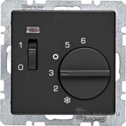 Терморегулятор 10А, НЗ-контакт, 24В
Q.1,  Q.3,  Q.7,  поворотный,  датчик t° воздуха (встроенный),  без таймера,   цвет - антрацит бархат