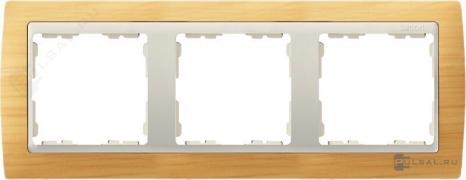 РамкаSimon 82, 3 поста, цвет - сосна, слоновая кость, дерево