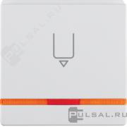 Hакладка карточного выключателя
Q.1,  Q.3,  Q.7,  с индикацией,   цвет - белый бархат