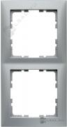 Рамкa
S.1,  2 поста,   цвет - алюминий матовый,  пластмасса