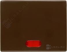 КлавишаArsys, одноклавишный, с подсветкой, с индикацией, цвет - коричневый глянцевый