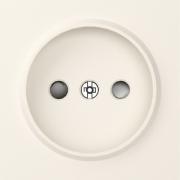 Donel A07 Матовый Кремовый Накладка Розетки б/з со шторками