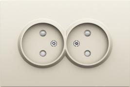 Donel S08 Слоновая Кость Накладка Розетки 2-ая б/з со шторками