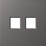 Накладка для механизмов TV и RJ45
S08,  телевизионная (TV),  спутниковая (SAT),  двойная,   цвет - титан матовый