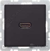 Розетка HDMI с гнездом под углом
Q.1,  Q.3,  Q.7,   цвет - антрацит бархат