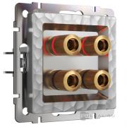 Розетка акустическая
Hammer,  2 пары,   цвет - серебряный