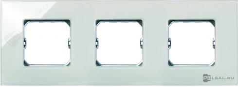 РамкаSimon 27 neos, 3 поста, цвет - слоновая кость, пластмасса