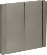 IEK Fortepiano Сталь Переключатель 2-клавишный