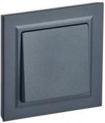IEK Brite Base Маренго Выключатель 1-клавишный в сборе