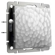 Выключатель
Hammer,  одноклавишный,  без подсветки,   цвет - серебряный