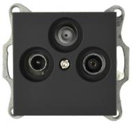 Jasmart G Черный матовый Розетка TV+FM+SAT оконечная