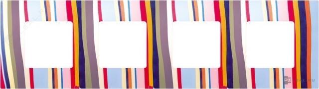 Рамка-декорSimon 27 play, 4 поста, цвет - многоцветный поток, пластмасса