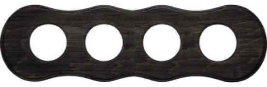 Bironi Шедель Дерево Угольно-черный Форма восьмерки Рамка 4-ая (скрытый монтаж)