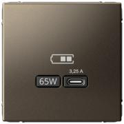 ArtGallery Мокко Розетка USB C 65W высокоскор.заряд. QC, PD (USB type-C 5V)