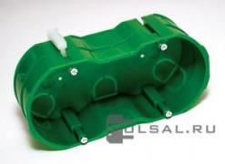 Монтажная коробка двухпостовая 148х45мм Unica Базовая, Unica Хамелеон, Unica Quadro, Unica Top, Unica Class, Unica New Pure, Unica New Studio, Unica New Studio modular, Odace, Sedna, Glossa, Blanca, W59, W59aqua, Дуэт, Этюд, Mureva Styl, Atlas Design, для