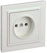 IEK Brite Жемчуг Розетка б/з в сборе, винтовой зажим
